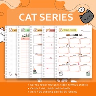 CAT SERIES - Loose leaf Planner A5 B5 Thick Refill Binder Cute Plain Dot Square LineNotes Paperbell 