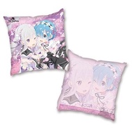 RE:ZERO 從零開始的異世界生活 正版 45x45 雙面 抱枕 咕臣 Cushion 攬枕 木棉花 愛蜜莉亞 x 雷姆 (D款)