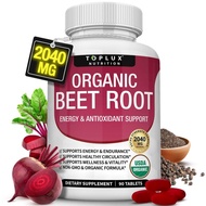 Organic Beet Root Supplement 2040mg Nitric Oxide Beets K3E4