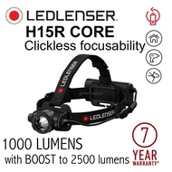 H15R Core LEDLENSER RECHARGEABLE Headlamp - 1000 Lumens + BOOST 2500 Lumens [Led Lenser, Waterproof]