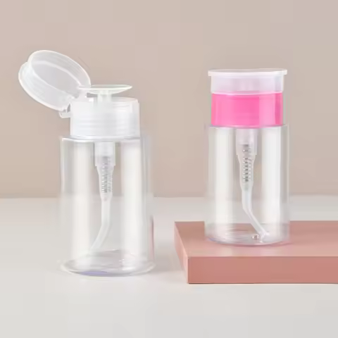 Empty Lockable Bottle for Nail Polish and Makeup Remover Nail Polish Remover Pump Large Acetone Pump