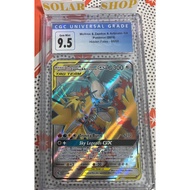 Moltres &amp; Zapdos &amp; Articuno Gx full art cgc 9.5 slab hidden fates 66/68 pokemon tcg graded card