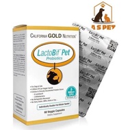 California Gold Nutrition Lacto Bif Pet Probiotics 5 Billion Cfu 60 Veggie Capsules 95g