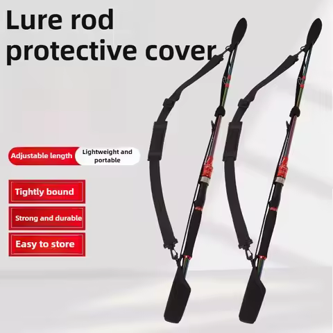 Adjustable Fishing Rod Storage Bag Portable Shoulder Belt Protector for Reel and Rod Fishing Accesso