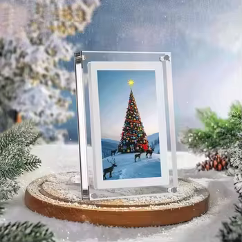 Cut Gift Acrylic Digitial Photo Frame video frame 5 inch IPS Screen 1000amh Battery 4G Memory suppor
