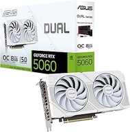 ASUS Dual GeForce RTX 5060 8GB GDDR7 White OC Edition Gaming Graphics Card (Nvidia Blackwell and DLS