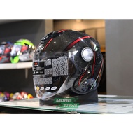 Helmet ZEUS ZS-625 Carbon Fiber Red Pattern