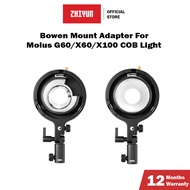 Zhiyun Bowens Mount Adapter for Molus G60 , X60 X100 Combo Pro Pocket COB Photography Light