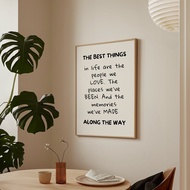 The best things, letter prints, wall art quotes
