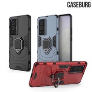 Vivo X70 Pro CASEBURG Hybrid R 磁貼指環扣 座枱支架 四邊全包手機殼 手機套 5509A