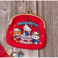 Hello kitty 凱蒂貓 多功能 置物包 化妝包 小包 零錢包 口金包 珠釦包