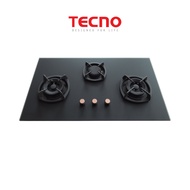 Tecno T3388TGSV Matte Series Tempered Glass Hob with Inferno Wok Burner