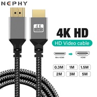 4K 60HZ MINI HDMI To HDMI Cable HDMI2.0 2.0 MINIHDMI Male to Male HD Adapter Converter 1M 2M 3M 5M 1