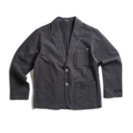 EDWIN 男款 針織休閒西裝外套 (黑灰色) #外套