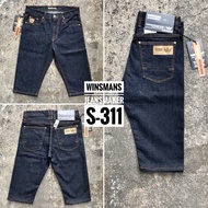 Men's Skinny Jeans Shorts Winsman Stretch Fabric Zip Fly Size 28-42