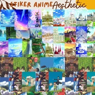 Makoto Shinkai Manhwa Anime Scenery Sticker 13 pcs Waterproof Background Scenery kingdom Chromo Wate