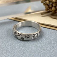Sterl Sterling Silver 999 Lucky Cat Ring Ladies Good meaning Pattern Unique Creative Ring Lucky Fort