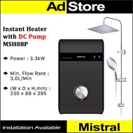 Mistral Instant Water Heater with DC Pump MSH88P