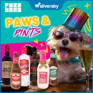 FuzzYard Plush Dog Drinks Toys - Paws & Pints | 12 Alcoholic Designs with Crinkle Paper Sound