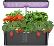 seeds Herb Garden Hydroponics Growing System - MUFGA 12 Pods Indoor Gardening System with LED Grow Light, Plants Germination Kit(No Seed) with Pump System,Height Adjustable, Ideal Gardening Gifts for Women