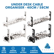 Under Desk Cable Organiser 40cm 58cm White Black Socket Cord Holder Rack Cable Tray Office Home Livi