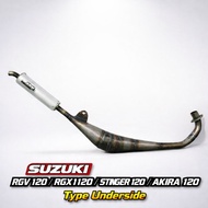 AHM Exhaust Satria Exhaust SUZUKI RGV 120 RGX 120/ STINGER 120/ AKIRA 120 Type Underside