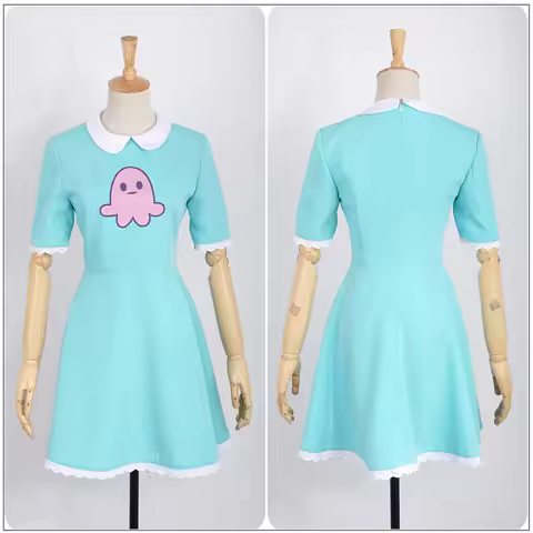 Star vs. the Forces of Evil Princess Star Butterfly Light Blue Long Dress Messenger Bag For Women An