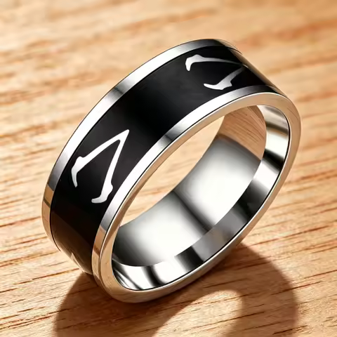 8mm Stainless Steel Game Ring for Men and Women Movie Ring