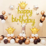 Party Things 1 Set Siamese Happy Birthday Foil Balloon Set Small Letter HBD Set Birthday Party Decor