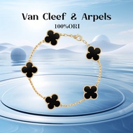 [100% Original/18k real gold]Van Cleef & Arpels four-leaf lucky series Bracelet/carnelian four-leaf 