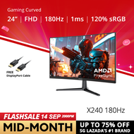 PRISM+ X240 (1500R) 24 180Hz/240Hz 1ms Curved FHD [1920 x 1080] Adaptive Sync Ready Gaming Monitor