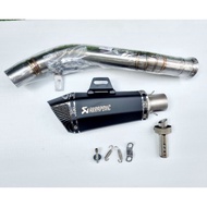 Sale สลิปออน งานแสตนเลส สำหรับ ZX25R พร้อมปลายท่อ Akapovic Shorty มีหู งานดีมาก