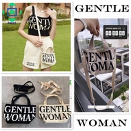 Women GENTLEWOMAN Printed canvas tote bag Women tas Jalan