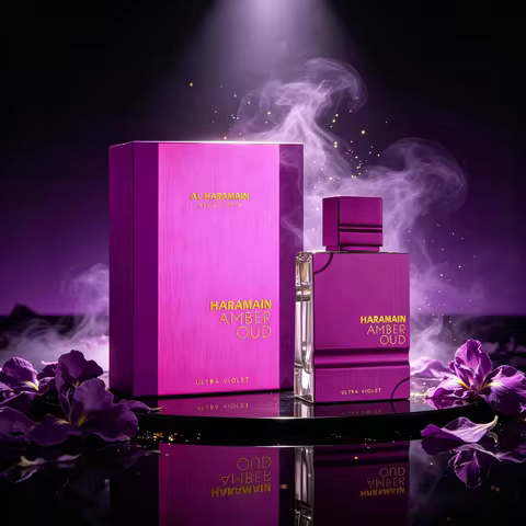 Al Haramain Amber Oud Ultra Violet Eau de Parfum Spray for Women – Elegant Floral Powdery & Warm Amb