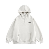 Chant2nd Womens Hoodie Semi-Zip Korean Style Lazy Streetwear Loose Fit Long Sleeve Cotton Polyester