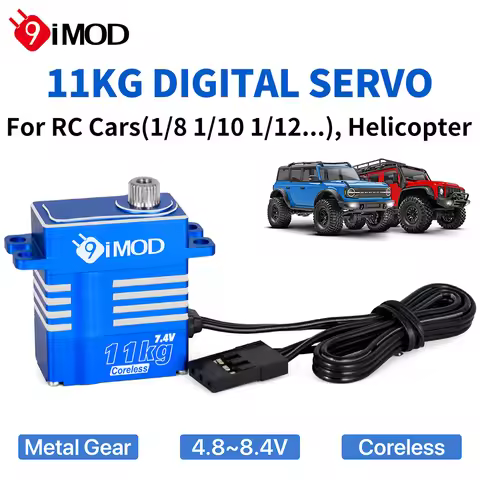 9IMOD RC Digatal Servo 11KG Coreless Metal Gear Servo 4.8-8.4V for 1/8 1/10 1/12 1/18 RC Car RC Heli