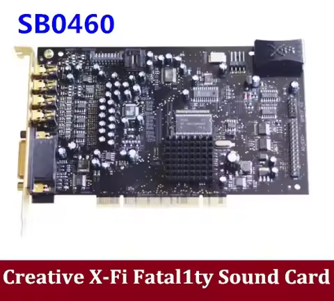 Original Creative X-Fi Fatal1ty FPS SB0460 64M 7.1 PCI Sound Card SB 0460 with light Sound Card