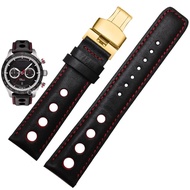 For Tissot Sports Racing Series PRS516 T91 1853 Genuine Leather Bracelet Top Layer Cowhide Watch Ba