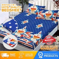 Wintop 3IN1 Bedsheet Set Doraemon Bedsheets Single Bed Sheet Double Size Bedsheet Queen Pillow