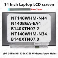 Reka bentuk Klasik 14.0 Skrin Lcd Komputer Riba Nt140whm-n44 N140bga-ea4 B140xtn07.2 Nt140whm-n34 B1
