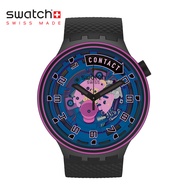 Swatch Big Bold TOUCHDOWN! SB01B126 Pink Silicone Strap Watch