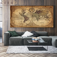 Perilla-World Map Poster Canvas Wall Art Classic Movies Living Room Modern Cuadros Bedroom Home Deco