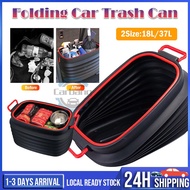 Foldable Dustbin Storage Bucket Collapsible Trash Rubishi For Car Trash Can Car Boot Storage Box 18L