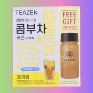 (ON HAND) TEAZEN KOMBUCHA, LEMON - 30 Sticks with FREE Bottle