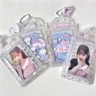[Okayama Shipping] Card Holder Hard Small Star Chasing Sparkling Transparent Student Id Collection E