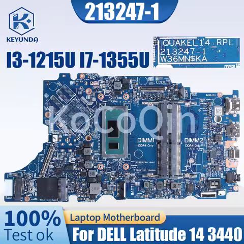 213247-1 For DELL Latiude 14 3440 Notebook Mainboard 0MTT91 0W53N6 i3-1215U i7-1355U CPU Laptop Moth