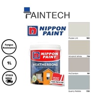 Nippon Weatherbond Paint Grey Color (Exterior) Cat Dinding - 1L