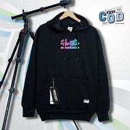 KATUN Men's Black Hoodie Distro Thick Cool Hustle And Bustle Motif Authentic Unisex OversizeOriginal