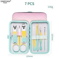Nail Clippers Set Stainless Steel Nail Cutter Fingernail Clipper Trimmer Eyebrow Scissor Tweezers Ea