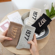 KAFU D466 Men Women Couple Style 1977 Digital Sports Socks